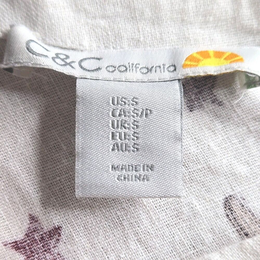 C&C California One Shoulder Linen Blend Coastal Shift Dress White S - Picture 11 of 12
